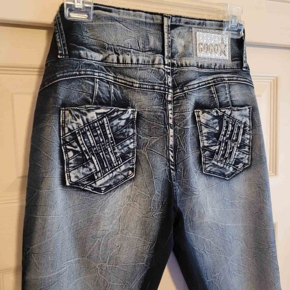 Gogo Star Skinny Jeans But Lift Black Gray Acid Wash Size 15 NWT - Picture 9 of 14